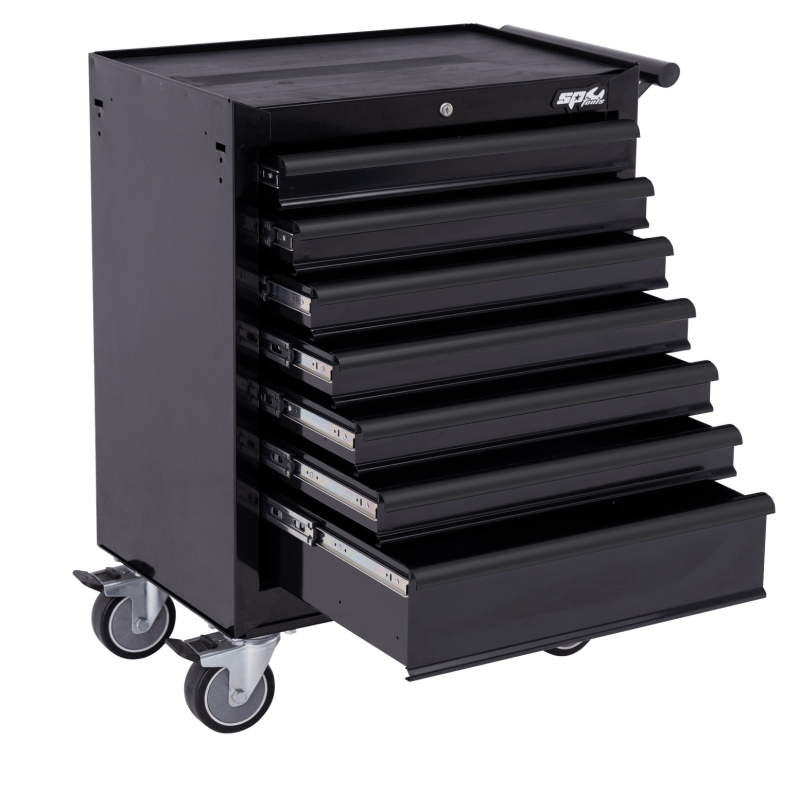 CUSTOM SERIES ROLLER CABINET - 7 DRAWER - BLACK/BLACK