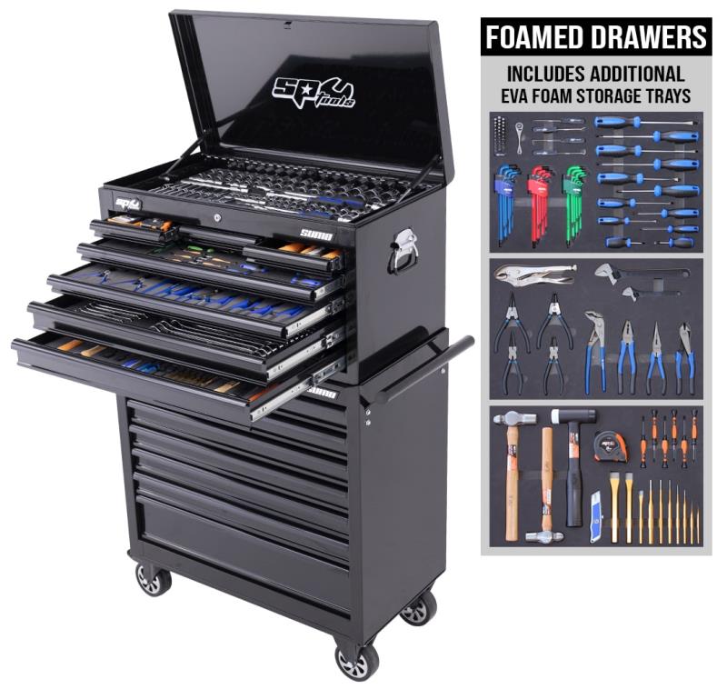 TOOLKIT 417PC METRIC/SAE - BLACK 14 DRAWER SUMO