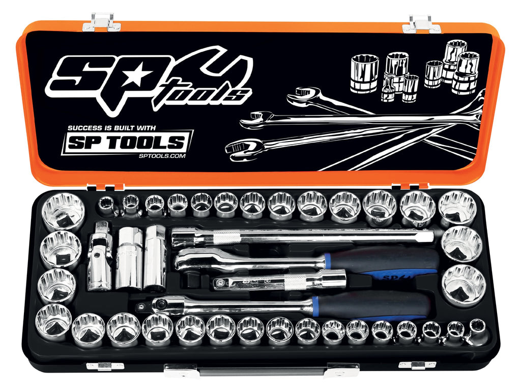 1/2"DR SOCKET SET - 12PT METRIC/SAE - 41PC - Motorsport Tools NZ