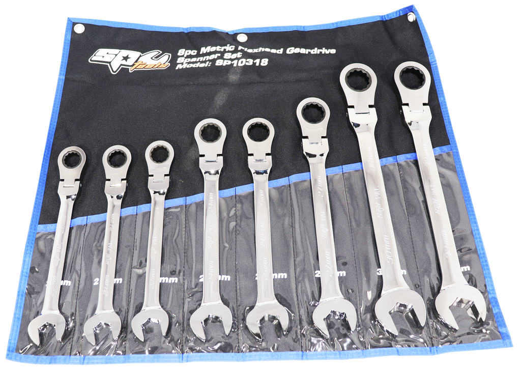 SET SPANNER ROE GEARDRIVE FLEX HEAD 8PC