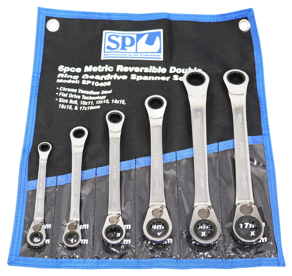 SET SPANNER DOUBLE RING 15° OFFSET 6PC METRIC