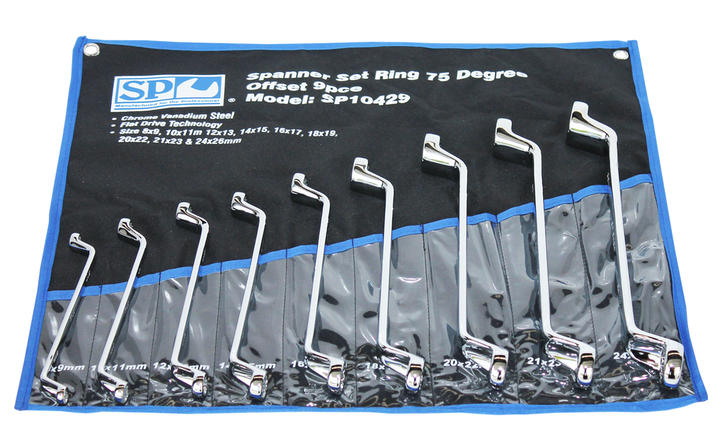 SET SPANNER DOULBE RING 9PC METRIC