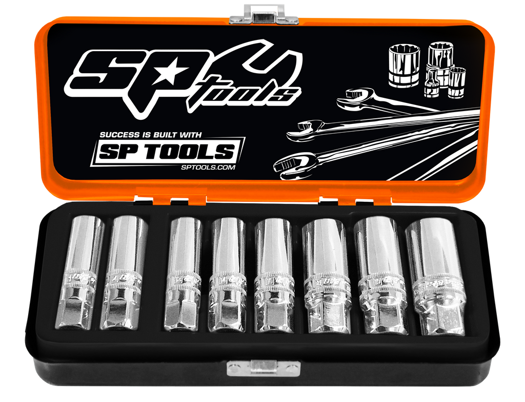 SOCKET SET 3/8" DR SPARK PLUG SOCKET MAGNETIC 8PC