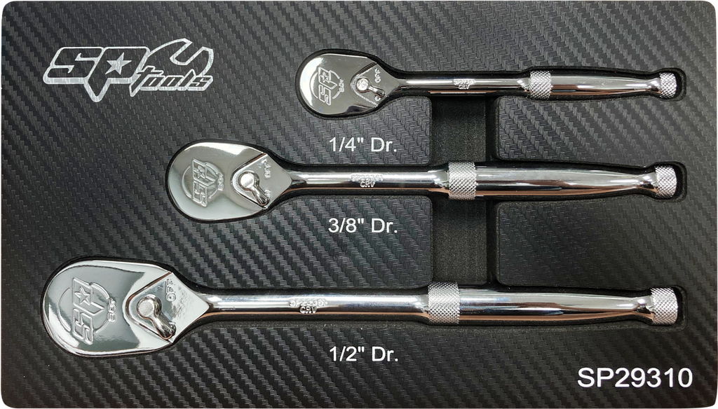 RATCHET SET 1/4,3/8,1/2DR 90T SEALED HEAD