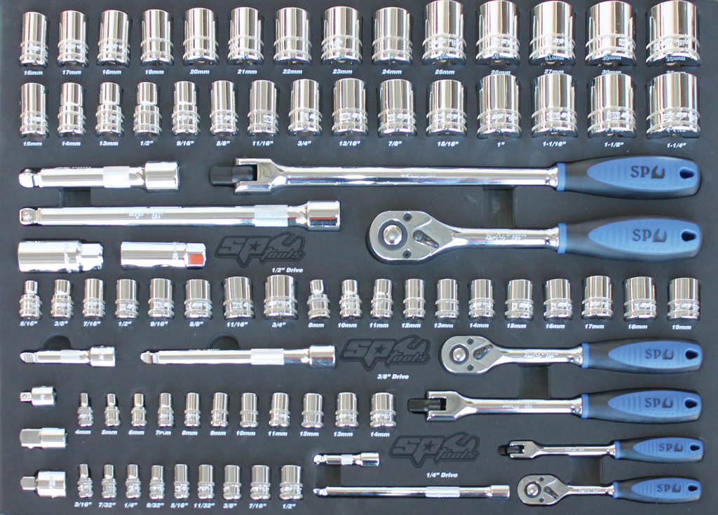 EVA TOOLKIT 84PC METRIC/SAE SOCKET & ACCESSORIES