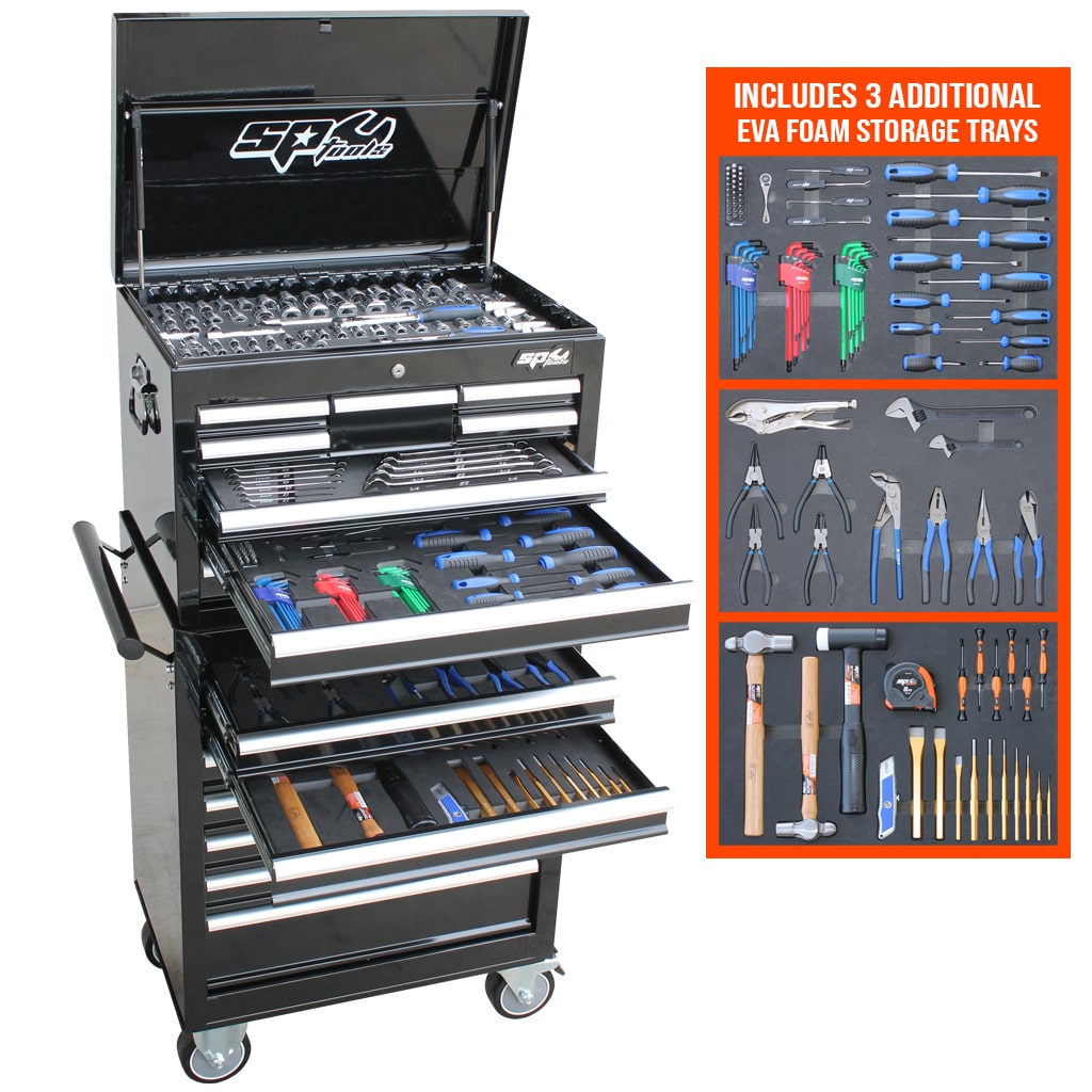 TOOLKIT 255PC MET/SAE - BLACK 15 DRAWER CUSTOM